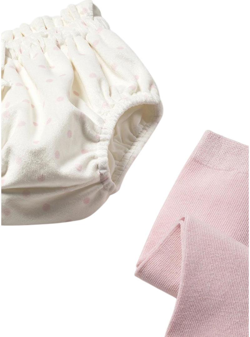 Conjunto Mayoral 3 peças rosa para recém-nascida