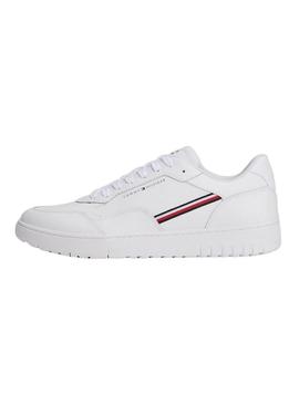 Sapatilhas Tommy Hilfiger Basket branco para homem.