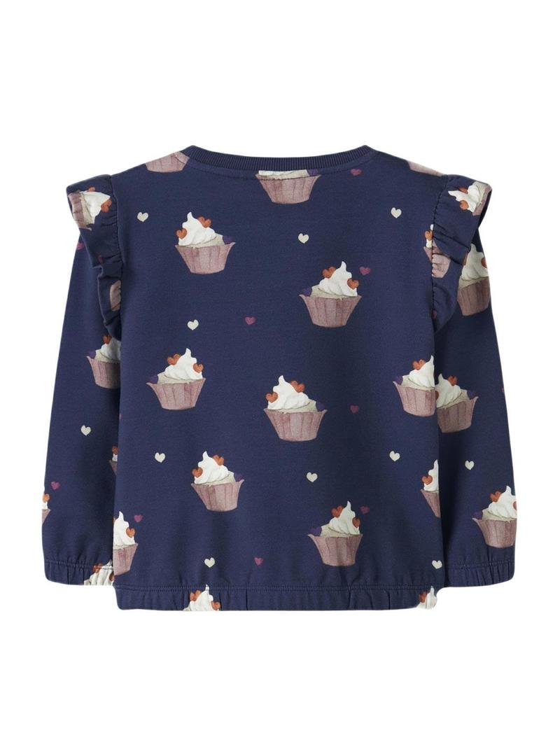 Moletom Name It Naya azul marinho para menina