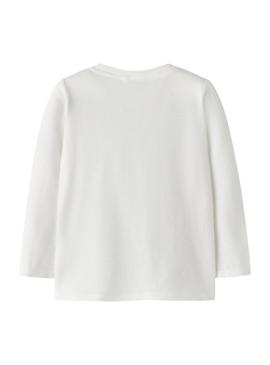 Camiseta Name It Nona branca para menina.