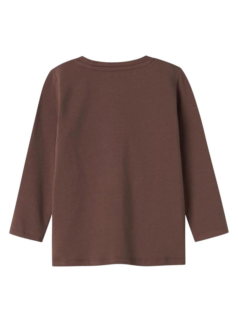 Camisola Name It Nona marrom para menina.