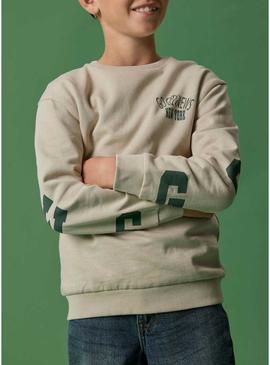 Moletom Name It Nolen Bege para menino.