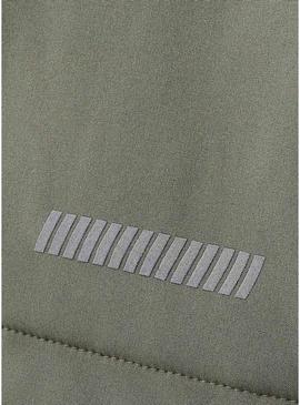 Corta-vento Name It Alfa08 softshell verde para crianças.