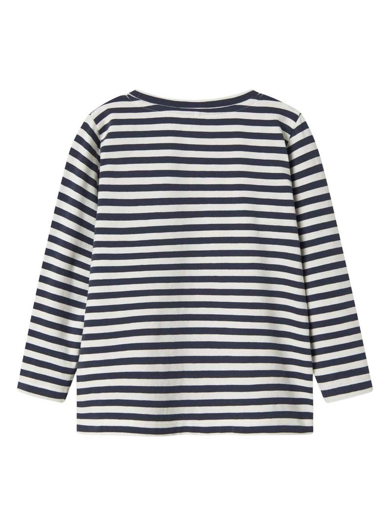 Camiseta Name It Nitu listrada marinho para menino