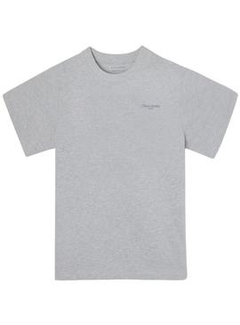 Camisa Silbon Tennis Society cinza para homem.