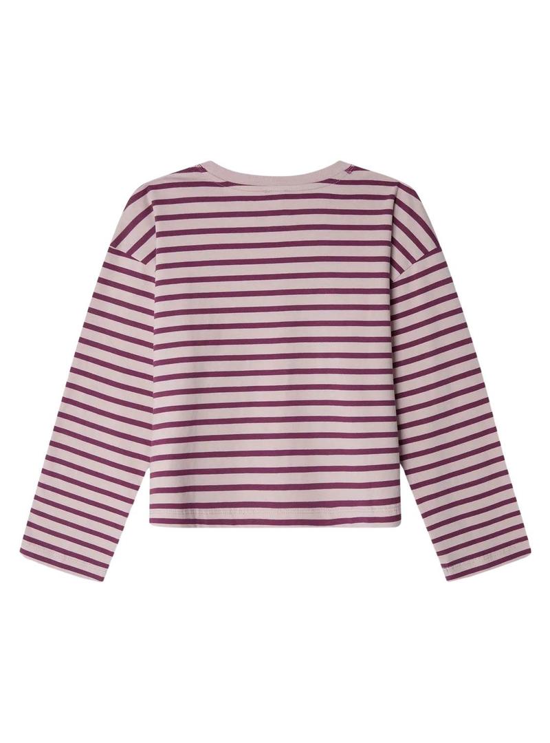 Camisa Pepe Jeans Adrianne listrada para menina.