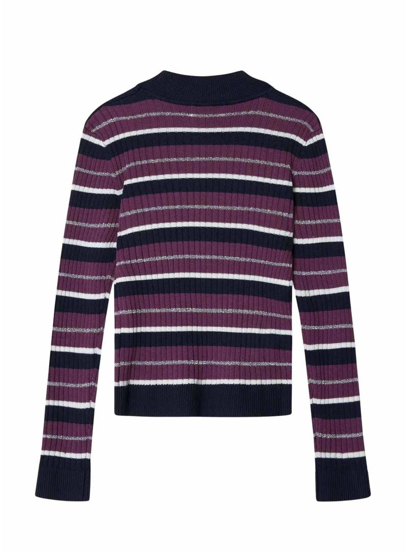 Camisola listrada de malha da Pepe Jeans para menina.