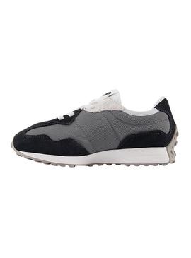 Sapatilhas New Balance Kids 327 cinza e preto