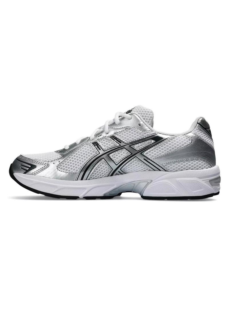 Sapatilhas Asics Gel 1130 branco e prateado para mulher.