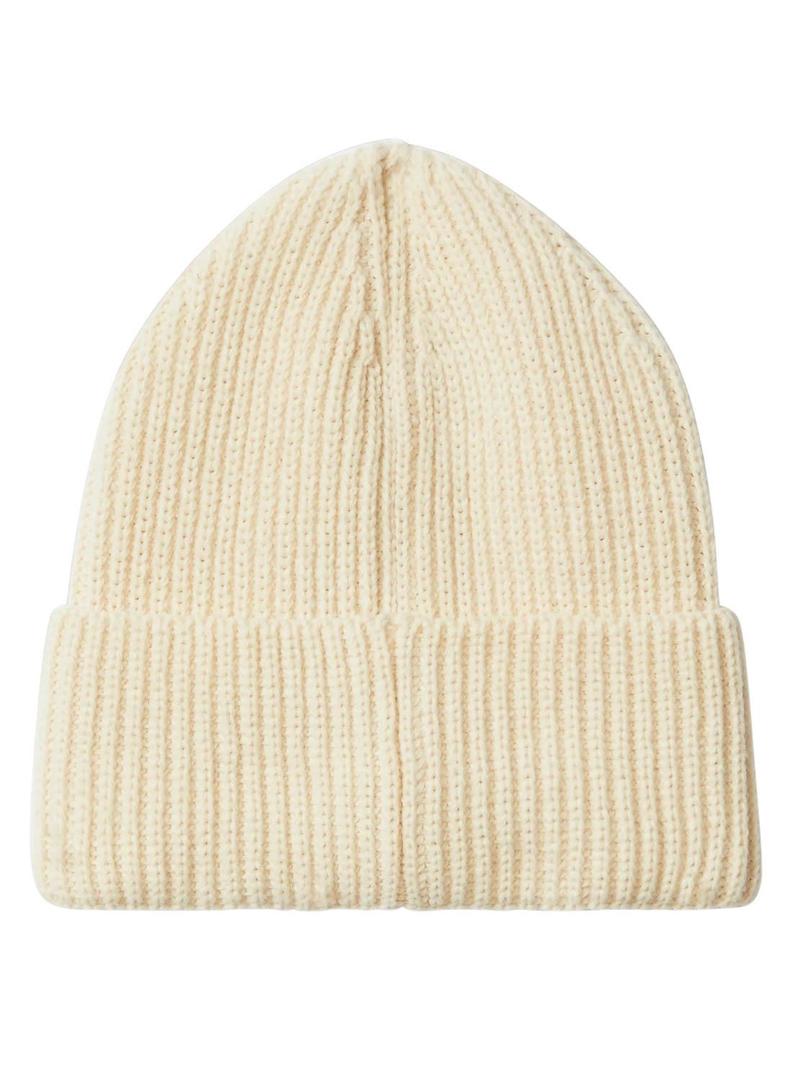 Touca Calvin Klein Monogram Rib bege para crianças.