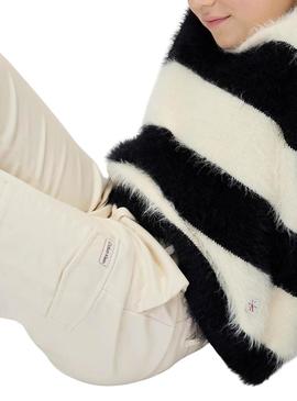 Calças cargo Calvin Klein de menina em tons de bege.