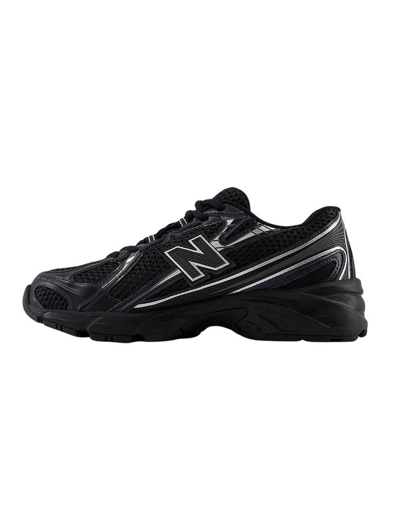 Tênis New Balance 740 preto para crianças.