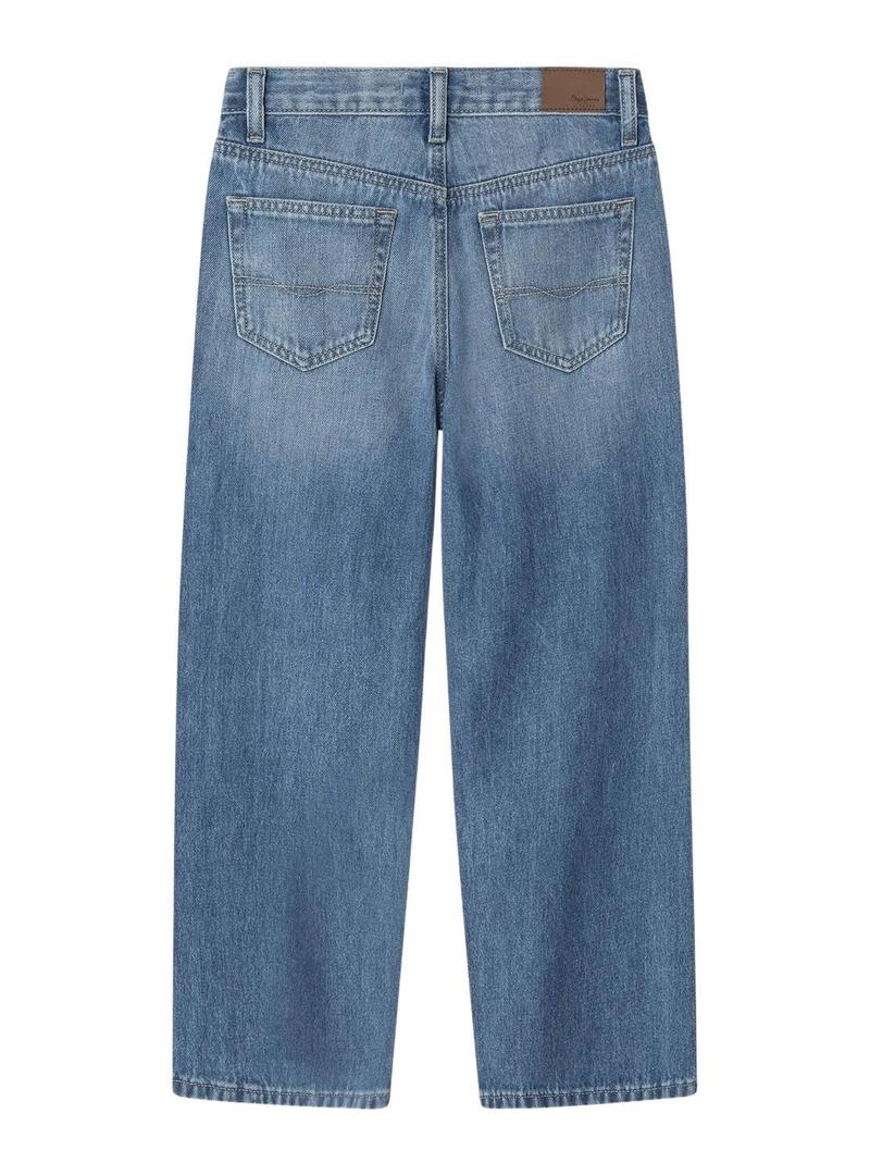 Calça Jeans Pepe Jeans Baggy azul para menino.