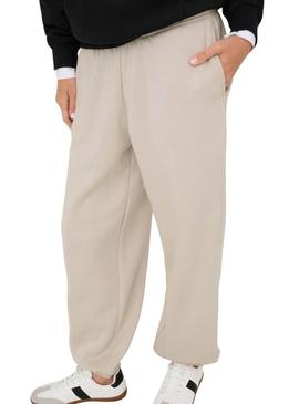 Calça Only Best bege para mulher.