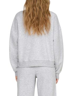 Moletom cinza Only Best para mulher.