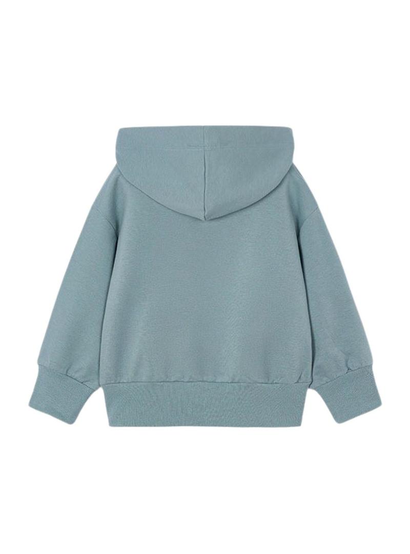 Moletom com zíper azul Mayoral para menina