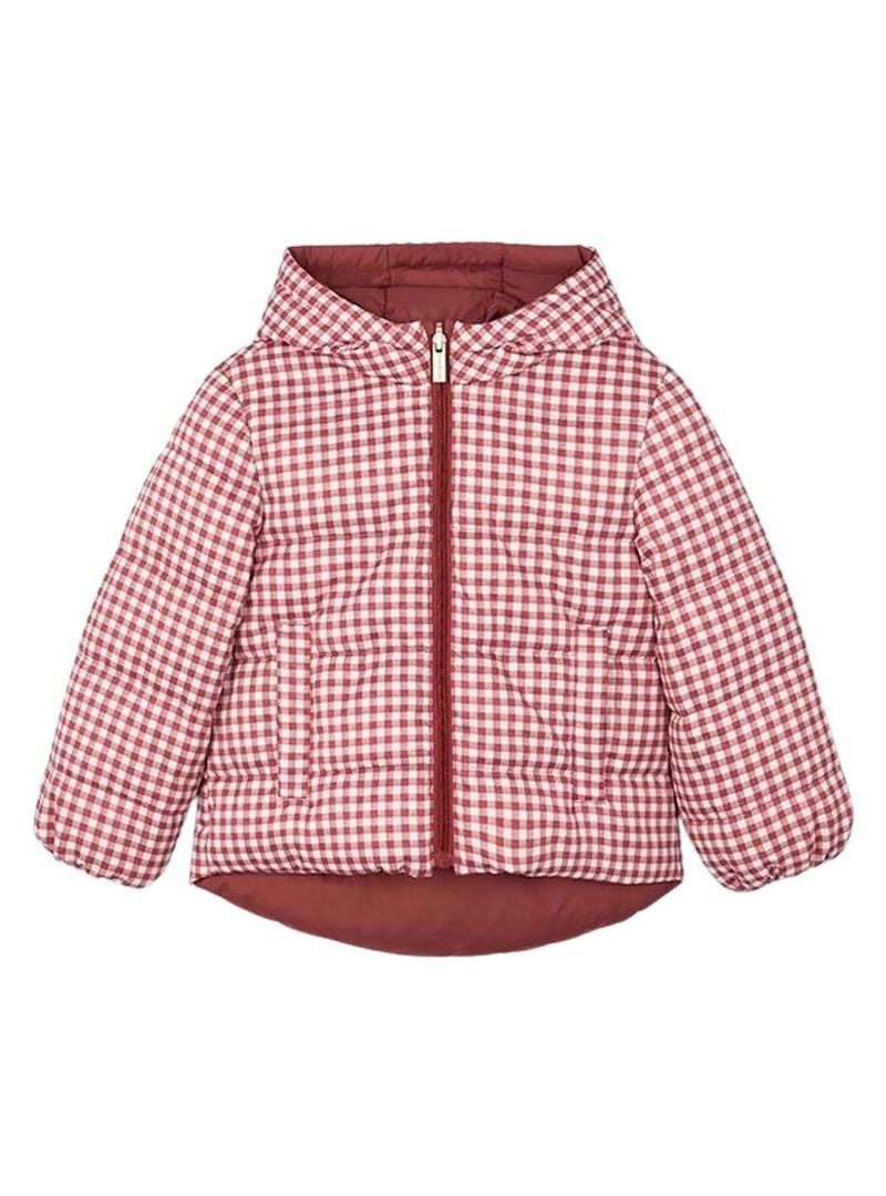 Casaco reversível acolchoado granada para menina da Mayoral.