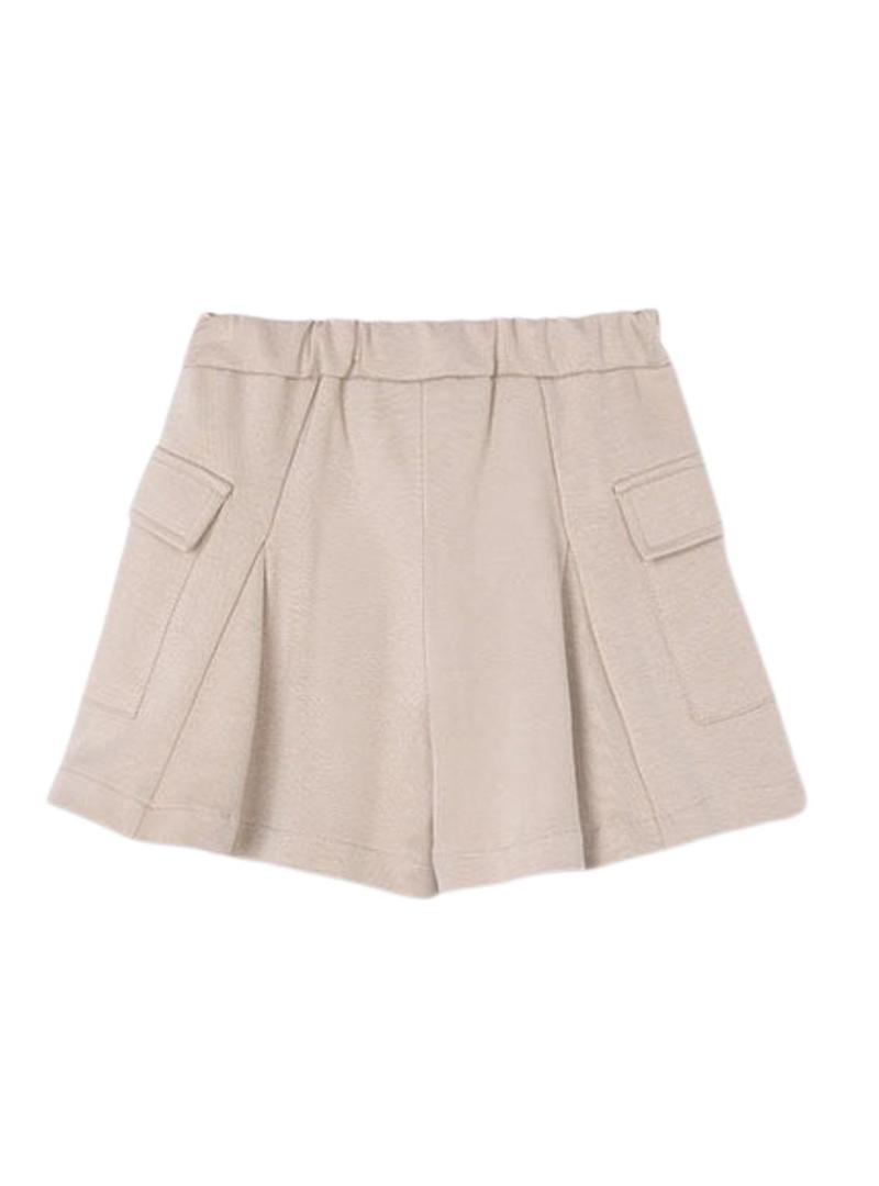 Saia calça de tricot bege da Mayoral para menina