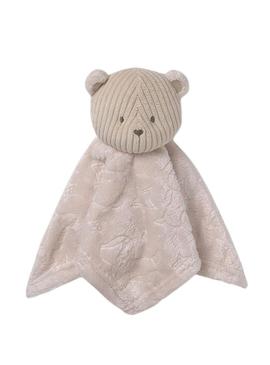 Conjunto Mayoral de cobertor e fralda beige para bebê.