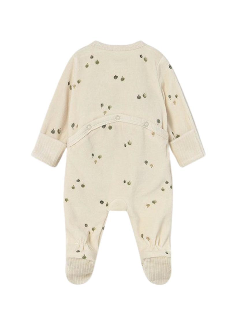 Pijama Mayoral de flanela estampado bege para bebê