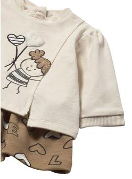 Vestido Mayoral combinado felpa boneca para bebê