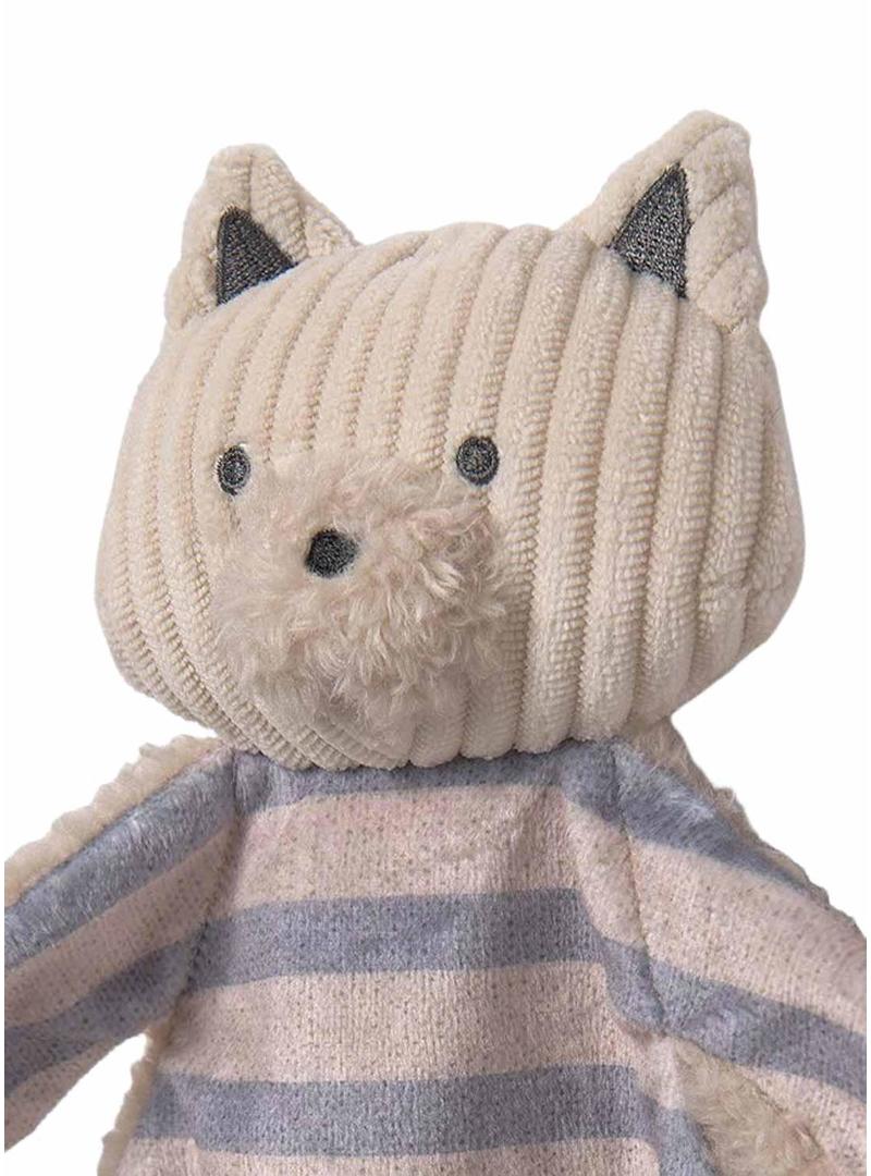 Gugú Mayoral pendura chupeta listrada para bebê.