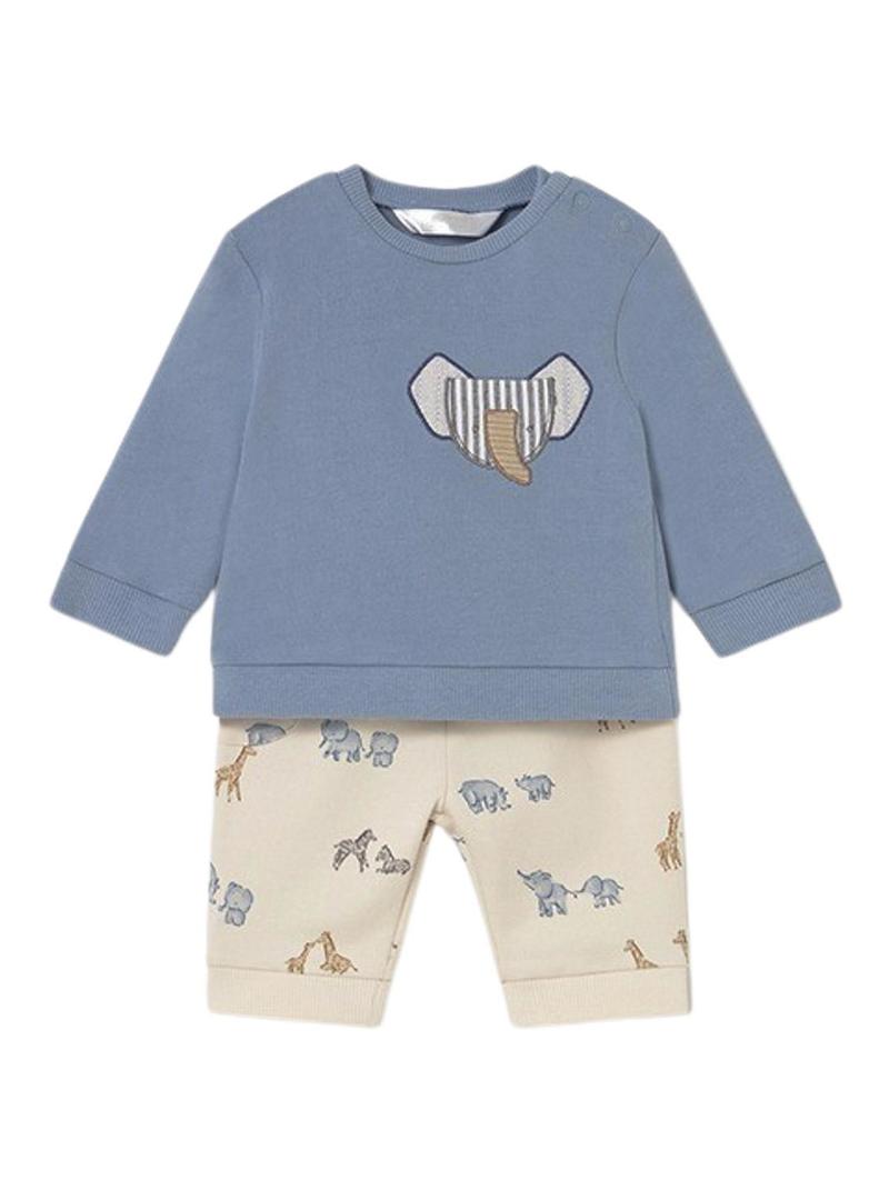 Conjunto de 4 peças Mayoral com animais para bebê.