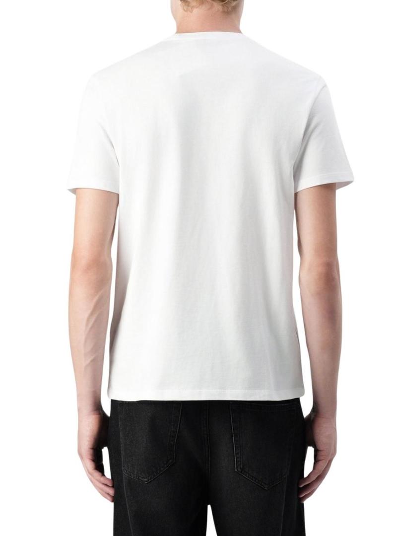 Camiseta Calvin Klein Gradient Monogram branca para homem.