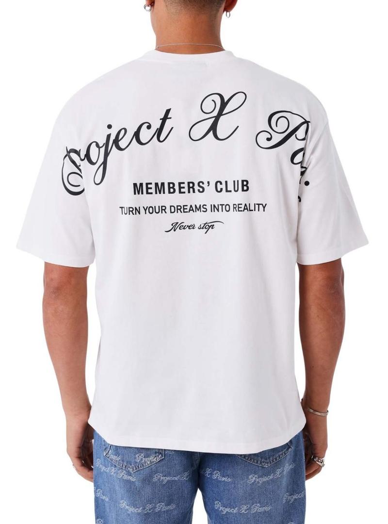 Camisa Project x Paris Member's Club branca para homem.