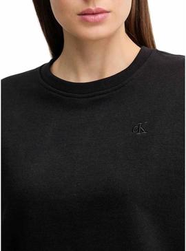 Moletom Calvin Klein Jeans Archive Logo preto para mulher