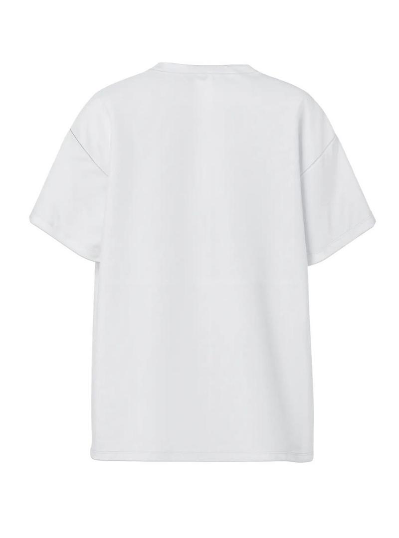 Camiseta Pieces Alfi Slow Down branca para mulher