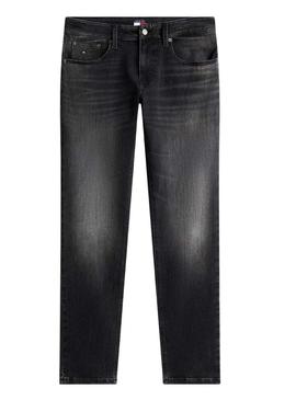 Calça jeans Tommy Jeans Scanton slim DI1286 preta para homem.