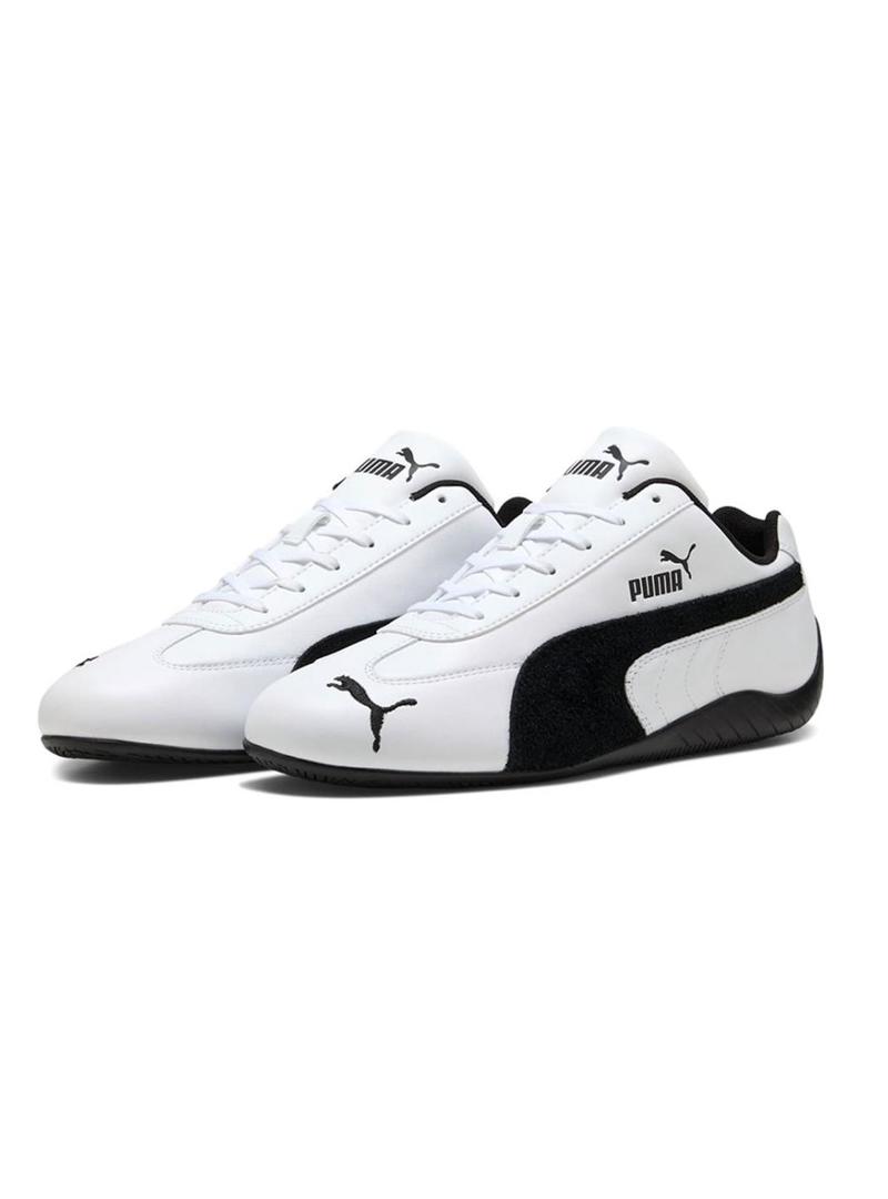 Sapatilhas Puma de couro Speedcat branco para homem.