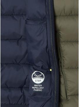 Colete acolchoado Pepe Jeans Ahron verde para menino.