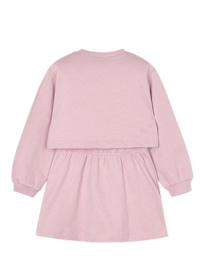 Vestido Myoral com capuz rosa para menina