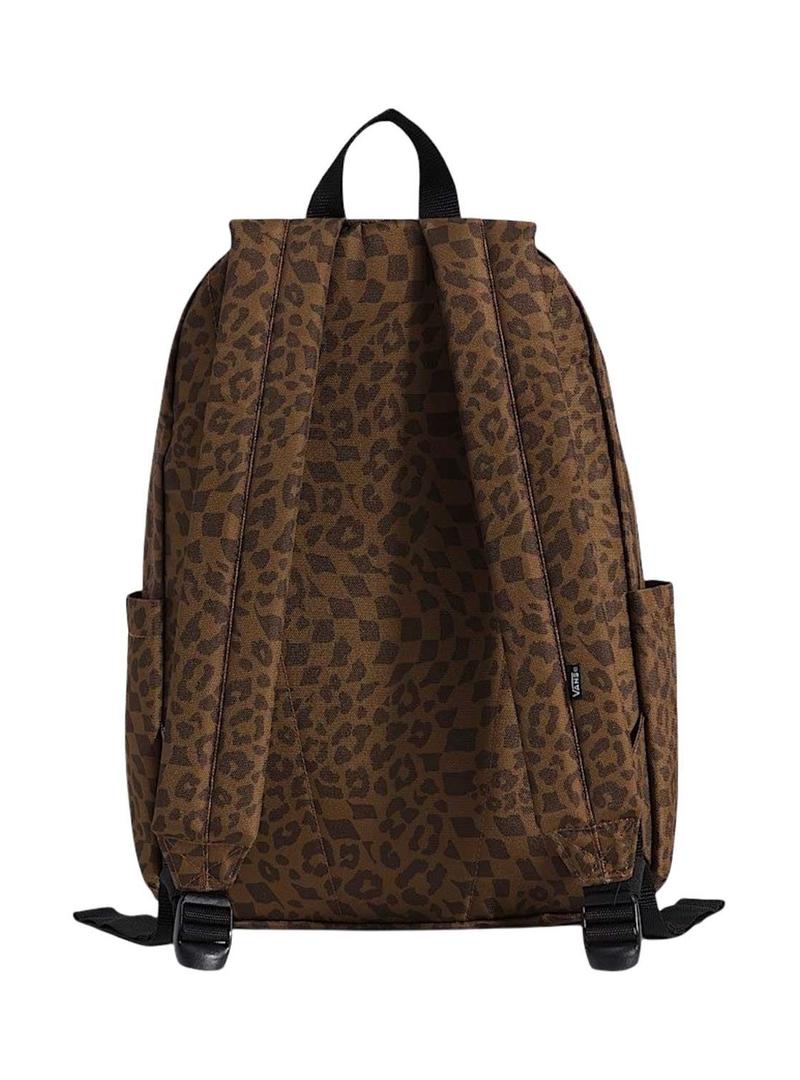 Mochila Vans Old Skool Grom leopardo para crianças.