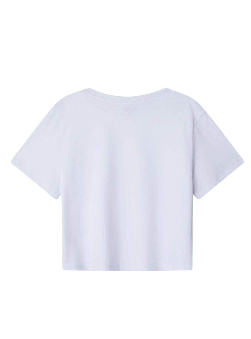 Camiseta Pepe Jeans Amanda logo branco para menina.