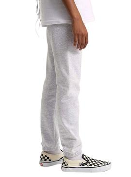 Calças de moletom Vans Blocked Box cinza para crianças.