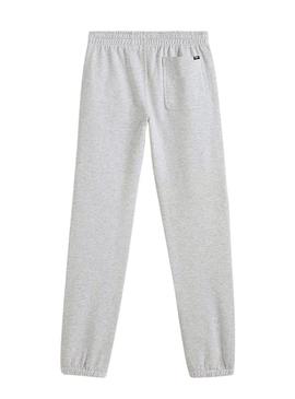Calças de moletom Vans Blocked Box cinza para crianças.