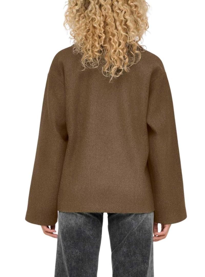 Casaco curto Only Nancy marrom para mulher