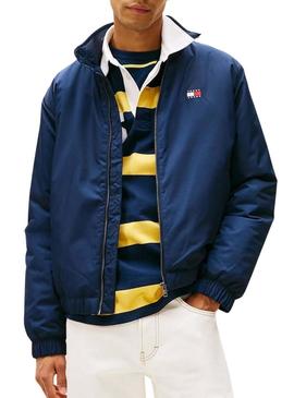 Jaqueta Tommy Jeans Essential Padded azul para homem.