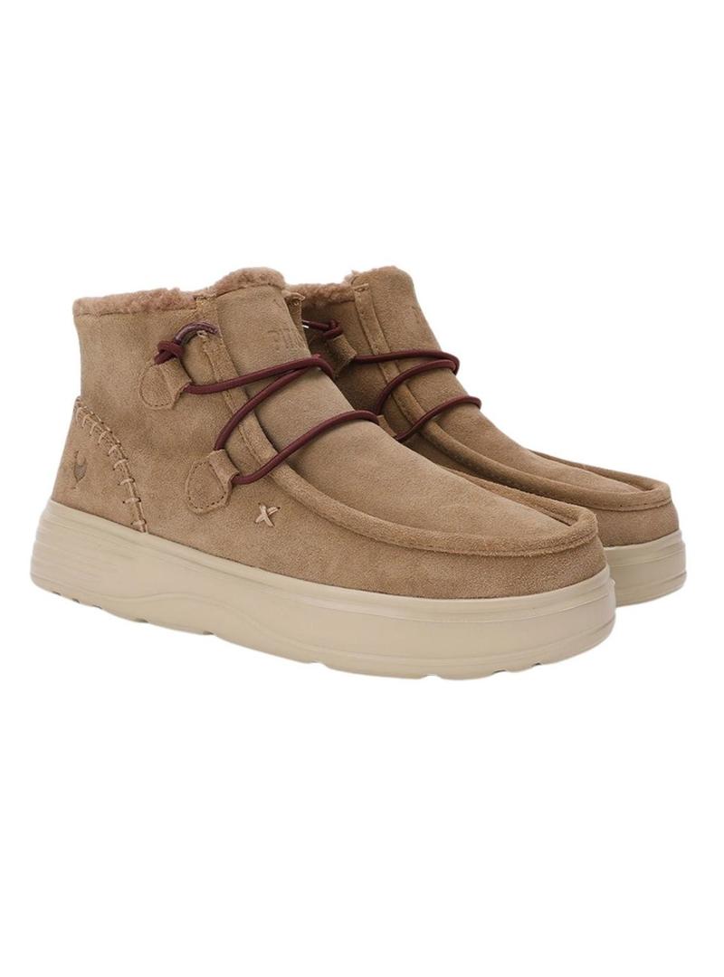 Botas Walkin Pitas Sydney em camelo para mulher.