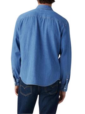 Camisa Levis Authentic Button denim para homem.