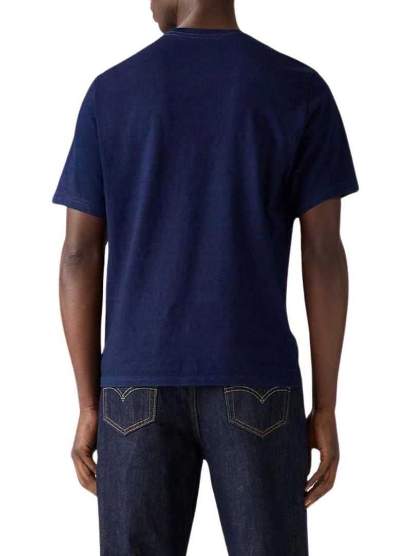 Camiseta Levi's Arquivo azul para homem.
