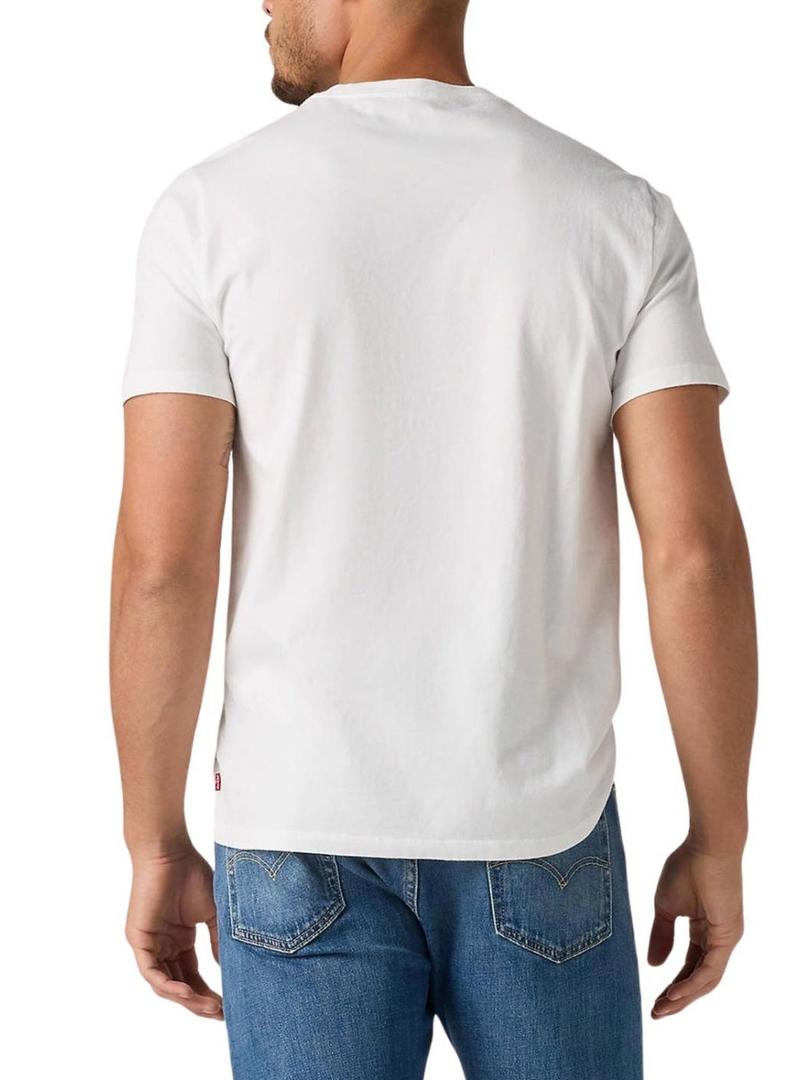 Camisa Levis Graphic branca para homens.
