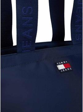 Bolsa Tommy Jeans Mini Tote azul marinho para mulher.