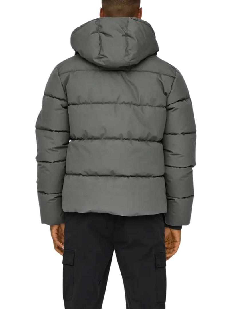 Jaqueta almofadada Only and Sons Selijah verde para homem.