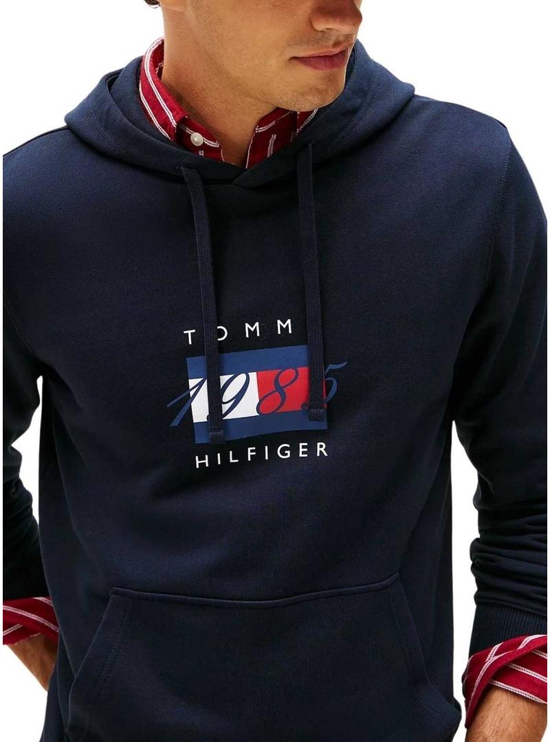 Moletom Tommy Hilfiger Linear marinho para homens