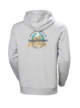 Moletom Helly Hansen Core Graphic cinza para homens