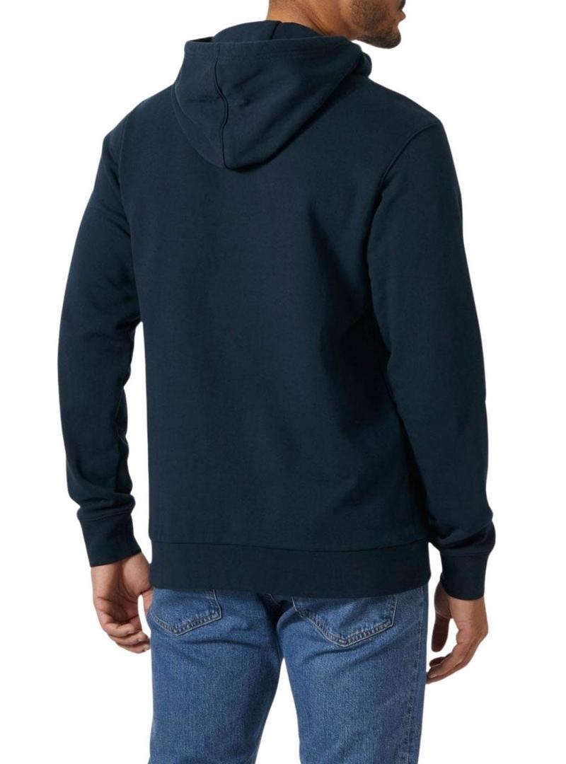 Moletom Helly Hansen Core azul marinho para homens.